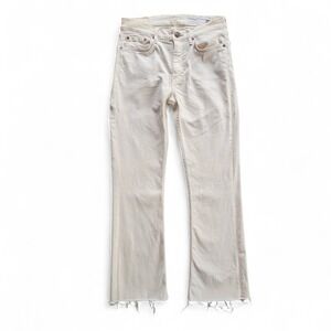 RAG & BONE Peyton Off-White Mid-Rise 
 Jeans, Size 28